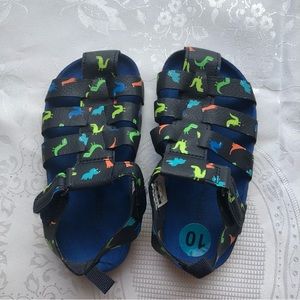 Carters Toddlers Boys Size 10M Dinosaur Closed Sandals Shoes Tatum Hook And Loop